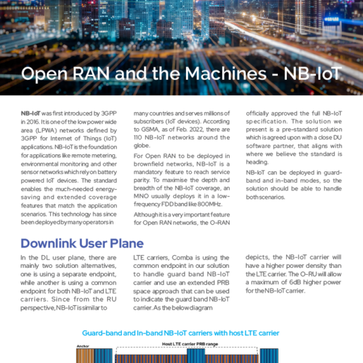 Open RAN and the Machines - NB-IoT